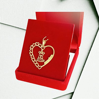 PING. ARO DE CORAÇÕES "AMOR ETERNO" E CACHORRINHO VAZ. FO.