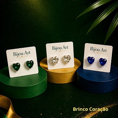 BRINCOS EM PRATA 925 COM ZIRCONIA