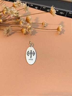 Pingente de Prata Placa Oval Orixás