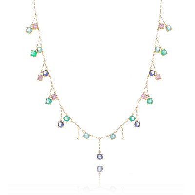 Colar de Prata Angel Luxo Banhado em Ouro 18K