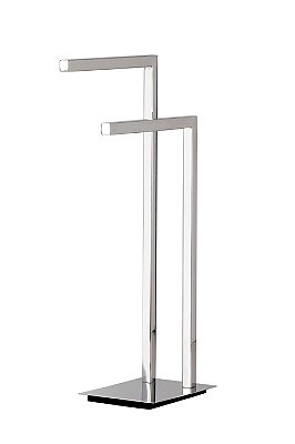 Toalheiro Duplo Pia Bancada Lavabo Porta Toalhas 45cm Banheiro Aço Inox Polido Linha Larissa  Stainless