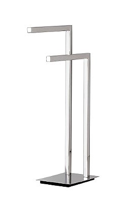 Porta Toalha Lavabo 45cm Banheiro Aço Inox Polido Linha Larissa Stainless