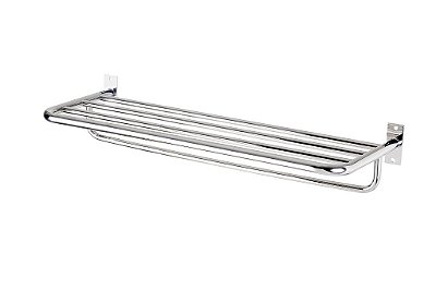 Porta Toalhas para Banheiro 63,1cm Linha Tessalia em Aço Inox Polido Brilhante Stainless