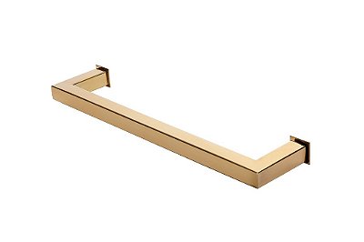 Porta Toalha Toalheiro de Rosto Banheiro 35cm em Aço Inox Dourado Linha Larissa Stainless