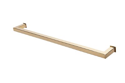 Porta Toalha Toalheiro de Banho Banheiro 60cm em Aço Inox Dourado Linha Larissa Stainless