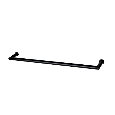 Porta Toalha Toalheiro de Banho Banheiro 60cm em Aço Inox Black Matte Linha Tessália  Stainless