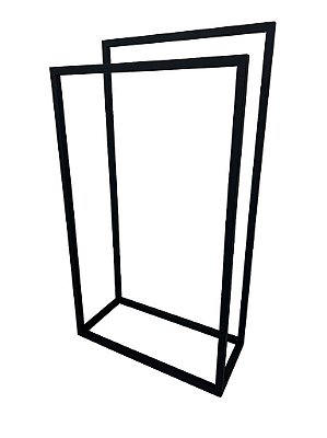 Toalheiro Piso/Chão 95cm Aço Inox 304 Preto Linha Larissa Stainless