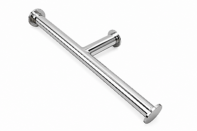 Porta Papel Higiênico Duplo de Parede em Aço Inox Polido Stainless