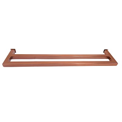 Toalheiro de Banho Banheiro Duplo 60cm Linha Larissa Rosé Gold
