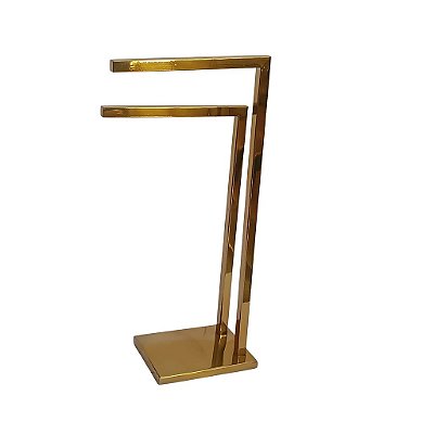 Porta Toalha Lavabo 45cm Linha Larissa Dourado
