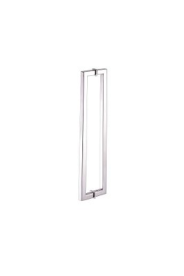 Puxador 30cm em Aço Inox Polido Brilhante Linha Larissa Madeira/Vidro 28,5 entrefuros Stainless