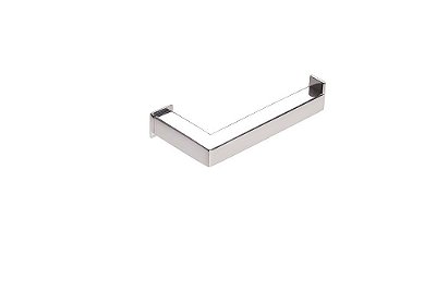Porta Papel Higiênico Papeleira de Parede Banheiro 14cm em Aço Inox Polido Brilhante Linha Larissa Stainless