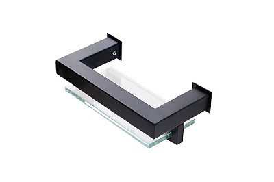 Porta Sabonete Saboneteira Banheiro em Aço Inox Black Matte Preto Fosco Linha Larissa Stainless