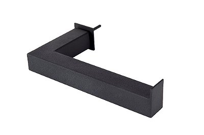 Porta Papel Higiênico Papeleira de Parede Banheiro 14cm em Aço Inox Black Matte Preto Fosco Stainless