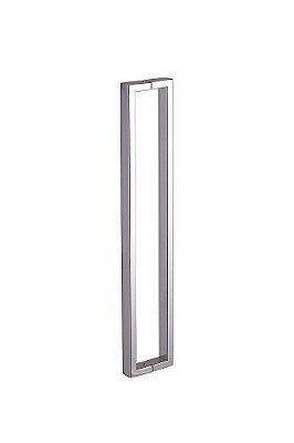 Puxador 60cm em Aço Inox Polido Brilhante Linha Larissa Madeira/VIdro 58,5 entrefuros Stainless