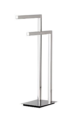 Toalheiro Duplo Pia Bancada Lavabo Porta Toalhas 32cm Banheiro Aço Inox Polido Linha Larissa  Stainless