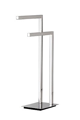 Porta Toalha Lavabo 32cm Aço Inox Polido Linha Larissa Stainless