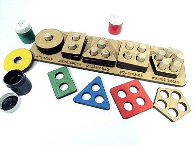 Brinquedo Formas de Pintar Figuras Geométricas - Mega Impress