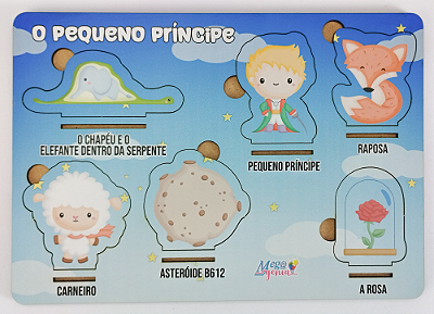 Brinquedo Educativo Tabuleiro Encaixe Pequeno Príncipe Mdf Mega Impress