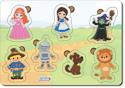 Brinquedo Educativo Tabuleiro Encaixe Mágico De Oz Mdf - Mega Impress