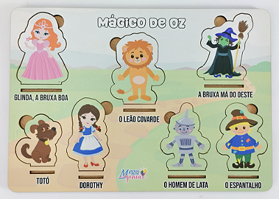 Brinquedo Educativo Tabuleiro Encaixe Mágico De Oz Mdf - Mega Impress