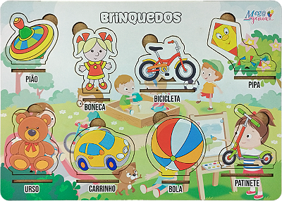 Brinquedo Educativo Tabuleiro Encaixe Brinquedos Mdf - Mega Impress