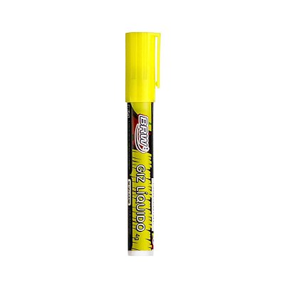 MARCADOR GIZ LIQUIDO 6MM AMARELO GZ0619 BRW