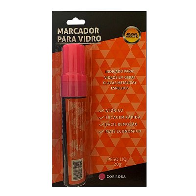 Marcador Para Vidro Rosa - Jocar Office