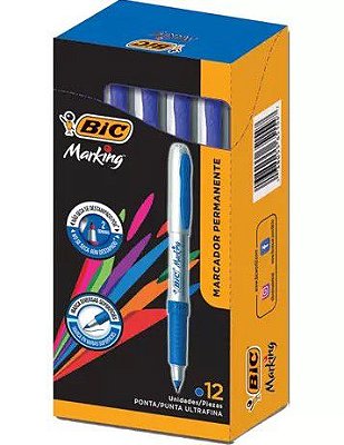 Marcador Permanente Azul 0.6 Bic 891955 C/12