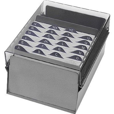 Fichário De Mesa Acrílico 4x6 Fume 912  Acrimet
