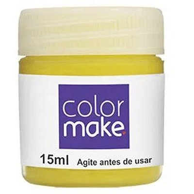 Tinta Liquida 15ml Amarelo Color Make Un