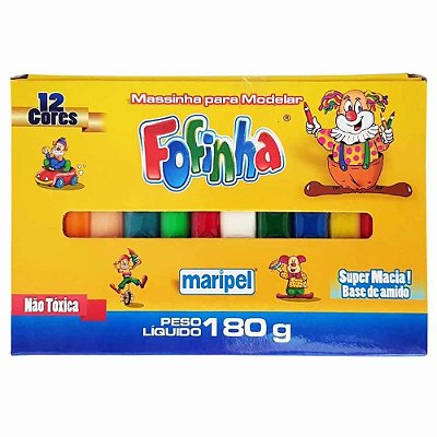 Massa P/ Modelar 12 Cores 160g/180g Maripel