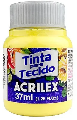 Tinta P/ Tecido 37ml Acrilex Amarelo Canario 589
