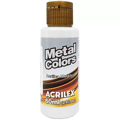 Tinta acrilica metal colors 60ml branca 562 acrile