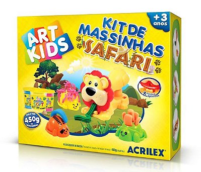 Kit De Massinhas Art Kids Safari 450g Acrilex 40040
