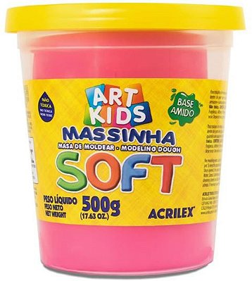 Massa P/ Modelar 500g Soft Acrilex Rosa Maravilha 107