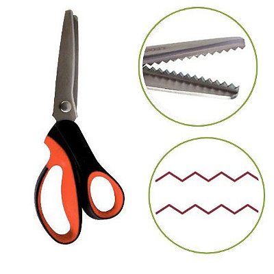 Tesoura Profissional para Picotar de Metal Leonora