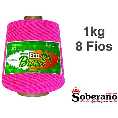 Barbante 1 kg Fio 8 Soberano Goiaba crochê trico