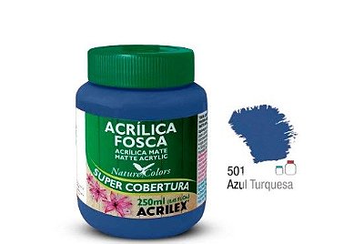 Tinta Acrilica Fosca 250ml Az Turqueza 501 Acrilex