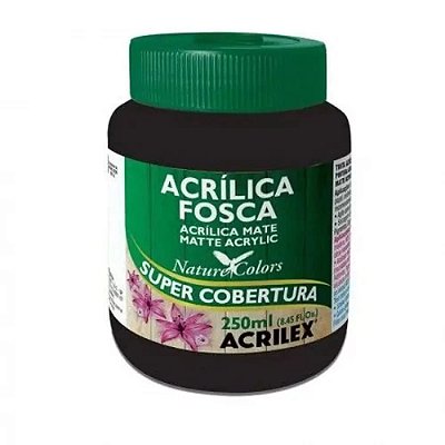 Tinta Acrílica Fosca 035250 250ml Preta 520 Acrilex