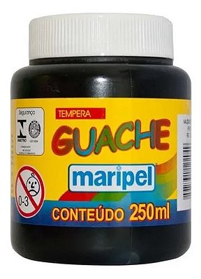 Tinta Guache 250ml Preto Maripel