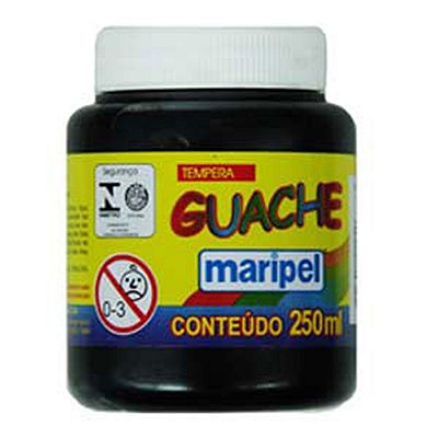 Tinta Guache 250ml Preto Maripel