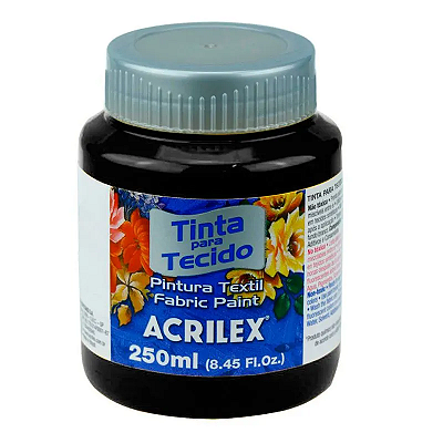 Tinta P/ Tecido 250ml Acrilex Preto 520 4125