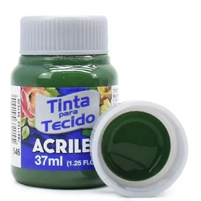 Tinta P/ Tecido 37ml Acrilex Verde Pinheiro 546