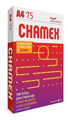 Papel Sulfite Chamex Office 75g A4 Pacote Com 500 Folhas