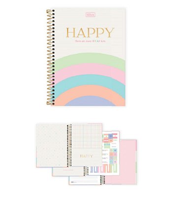 Cad Cd 10x1 Colegial Happy Colors 160f Tilibra 322733
