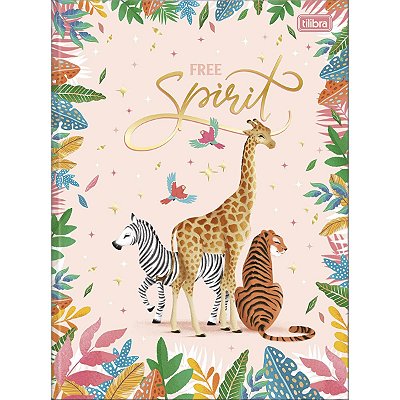 Caderno Brochurão Capa Dura Universitário Jungle Heart 80 Folhas