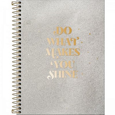 Caderno 1 Matéria Colegial Espiral Shine  80 Folhas Tilibra