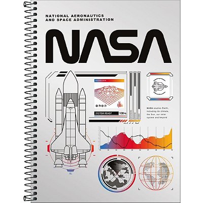 Caderno Espiral Capa Dura 1 Nasa Tilibra
