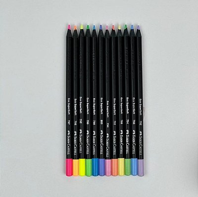 LAPIS DE COR C/12 SUPERSOFT CORES 6 NEON + 6 PASTEL FABER